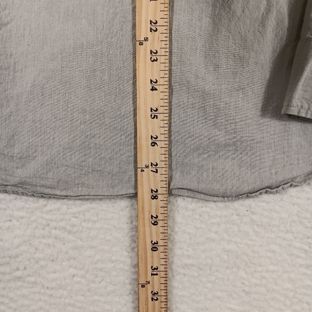 J Crew Shirt Mens Large Gray Chambray Long Sleeve Button Down Office Preppy - Picture 9 of 12